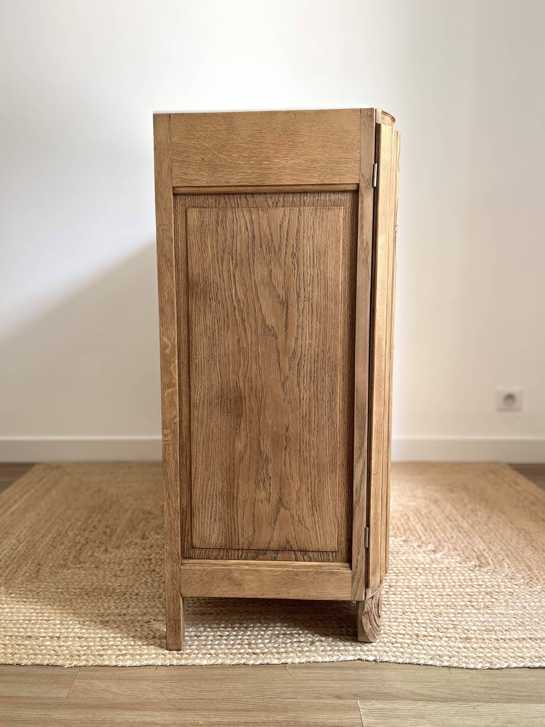 Art Deco oak sideboard with mirror (removable)