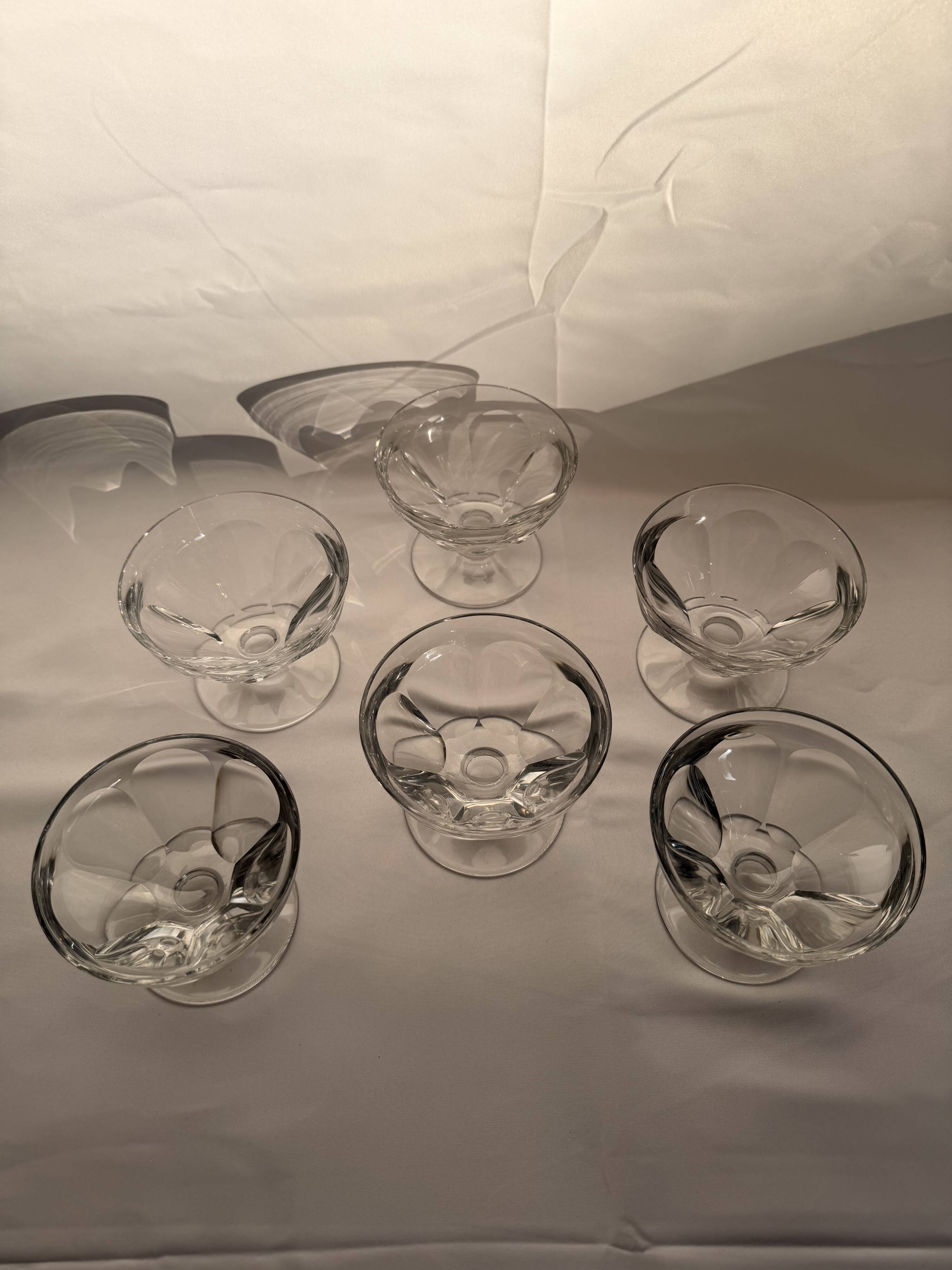 Set of 6 Champagne Glasses Baccarat - Talleyrand Model