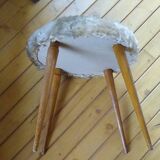 Vintage 60s stool with 4 compass legs