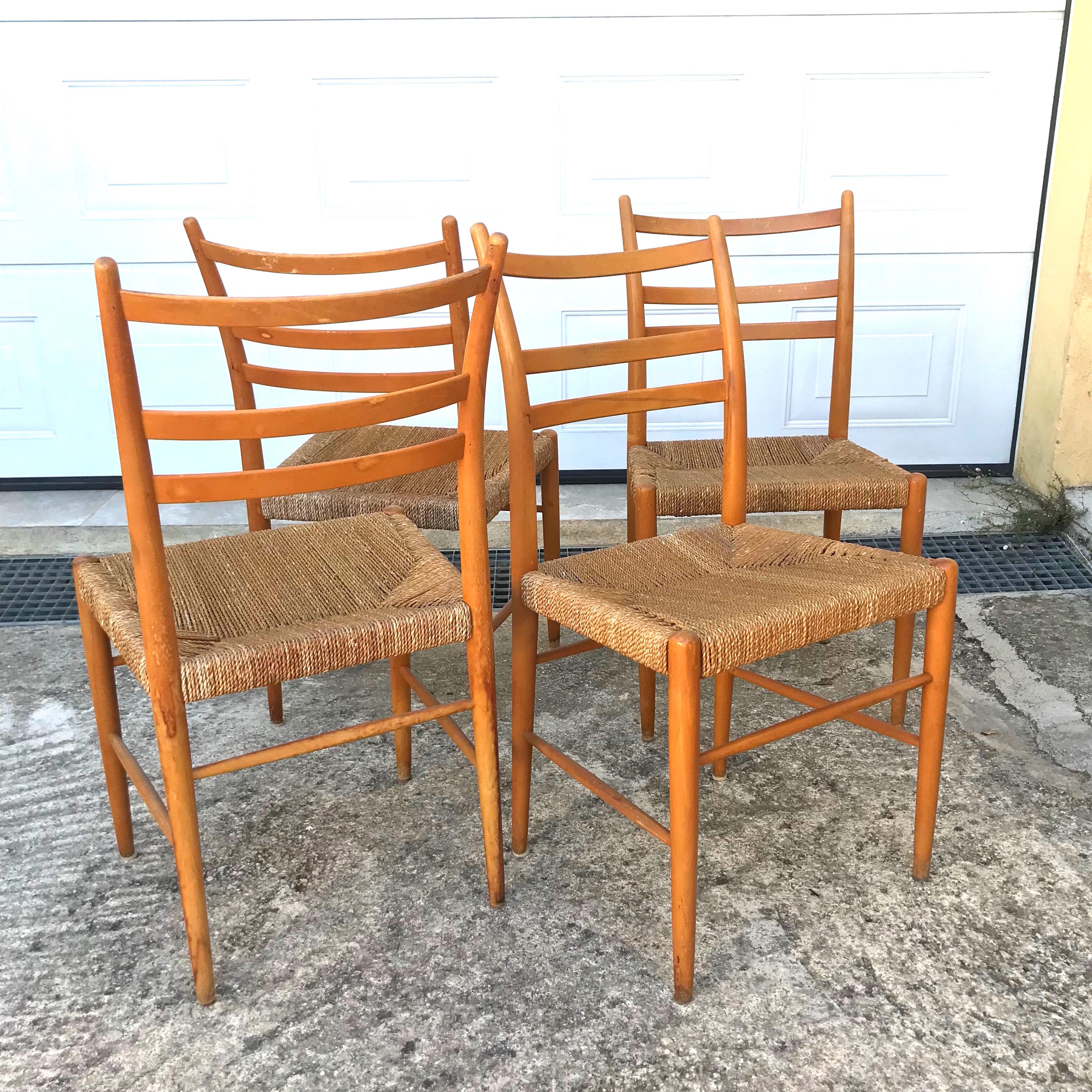 Set of 4 chairs Gracell by Yngve Eckstrom for Gemla, 1950