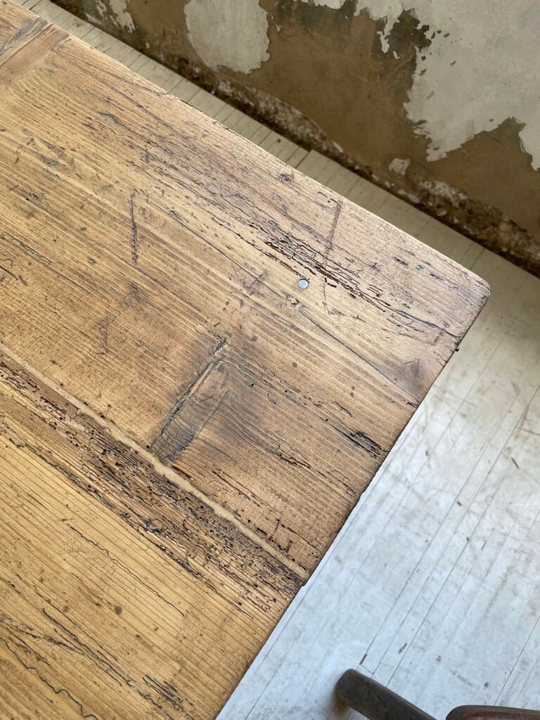 Farm table pine and walnut 2m