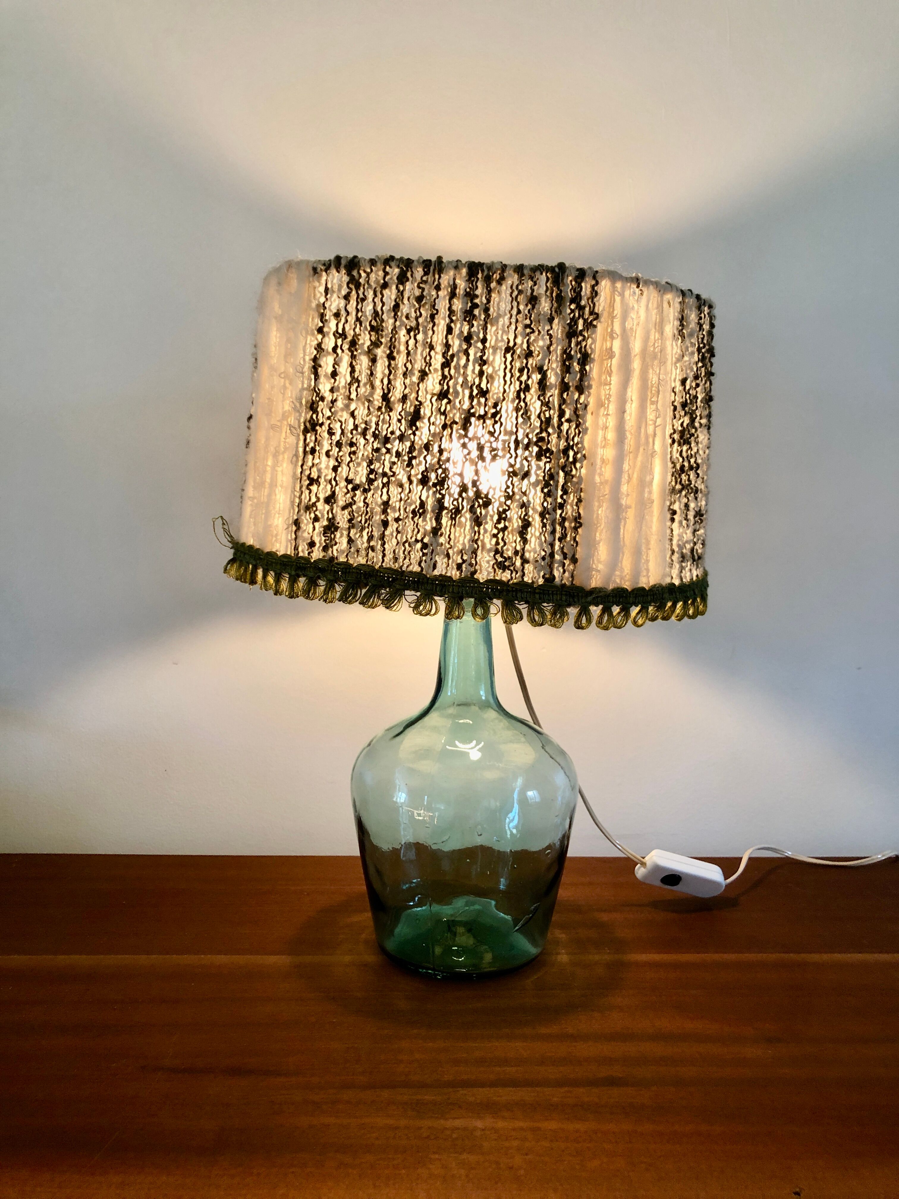 Lady-jeanne lamp and wool lampshade