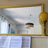 Large golden panoramic mirror