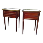 Pair of Louis XVI bedside tables.