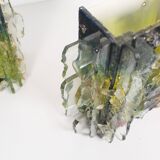 Set (2) of glass 'Chartres' wall lights by Willem van Oyen for RAAK