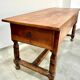 Grande table de ferme - merisier massif - patine superbe