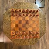 Table d'échecs artisanale en bois
