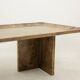Table basse rectangulaire en marbre Sarrancolin. Travail contemporain