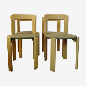 Lot de 4 chaises vintage par Bruno Rey pour Dietiker, 1970