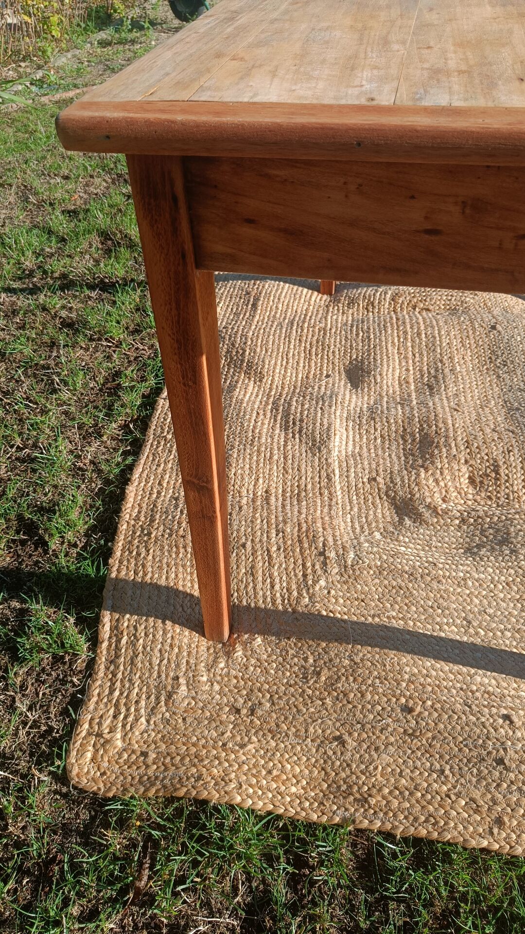 Table bureau bois brut