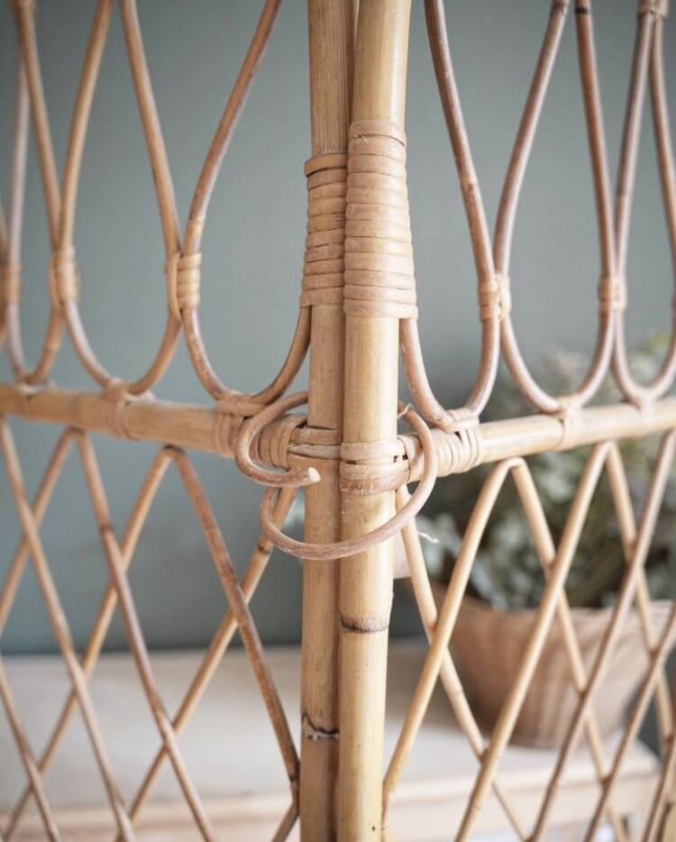 Vintage rattan screen