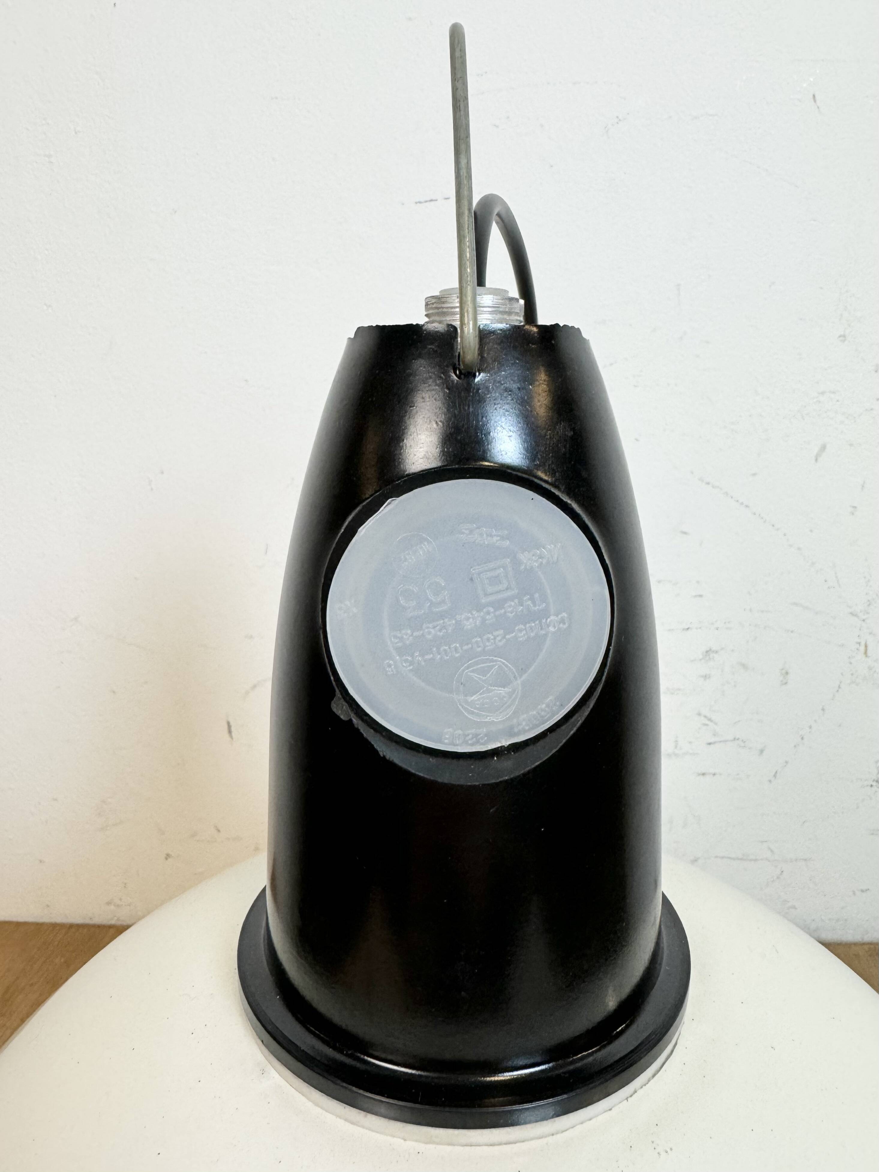 ndustrial Soviet White Enamel Pendant Lamp, 1960s