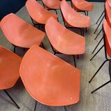 Set of 12 orange Guariche chairs