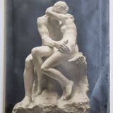 Tirage argentique ancien, "Le baiser de Rodin", 1903, 18 x 24 cm