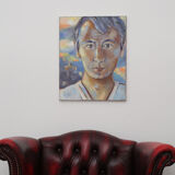 Portrait of a man on canvas