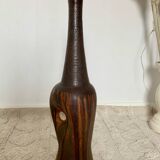 Vintage Brutalist Ceramic Vase or Large Lamp Base - Accolay Style