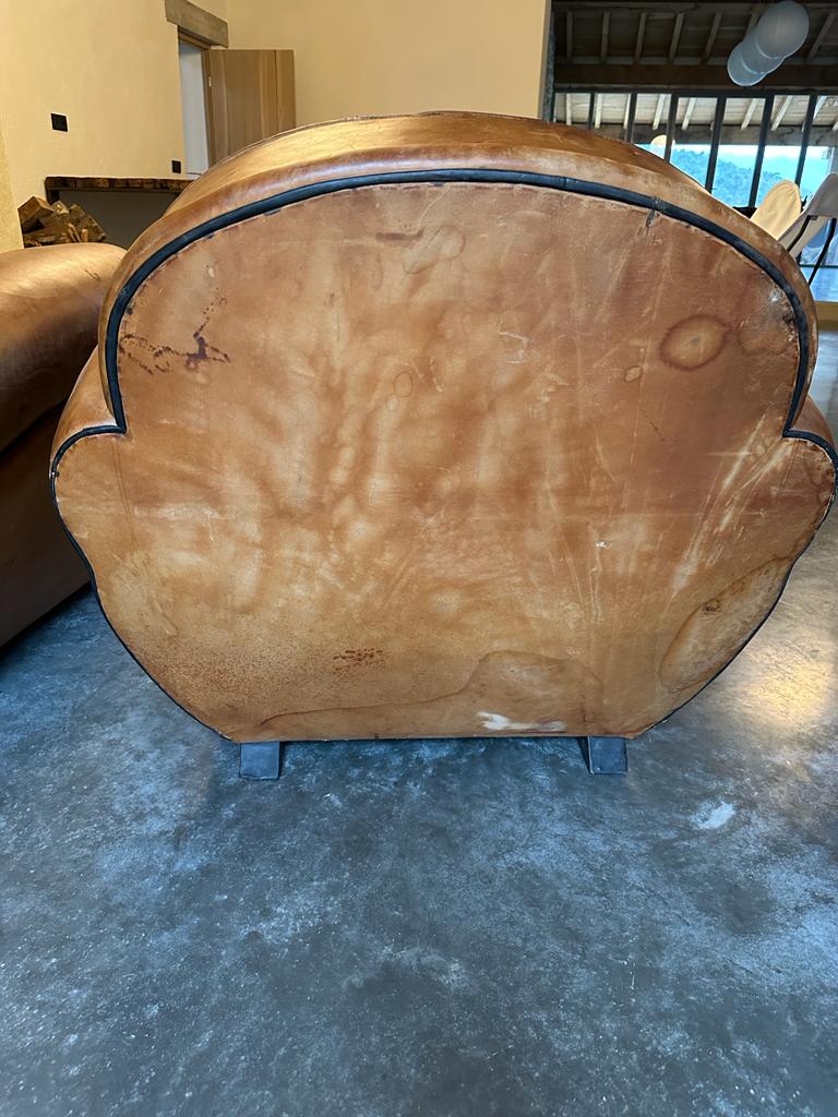 Leather club armchairs