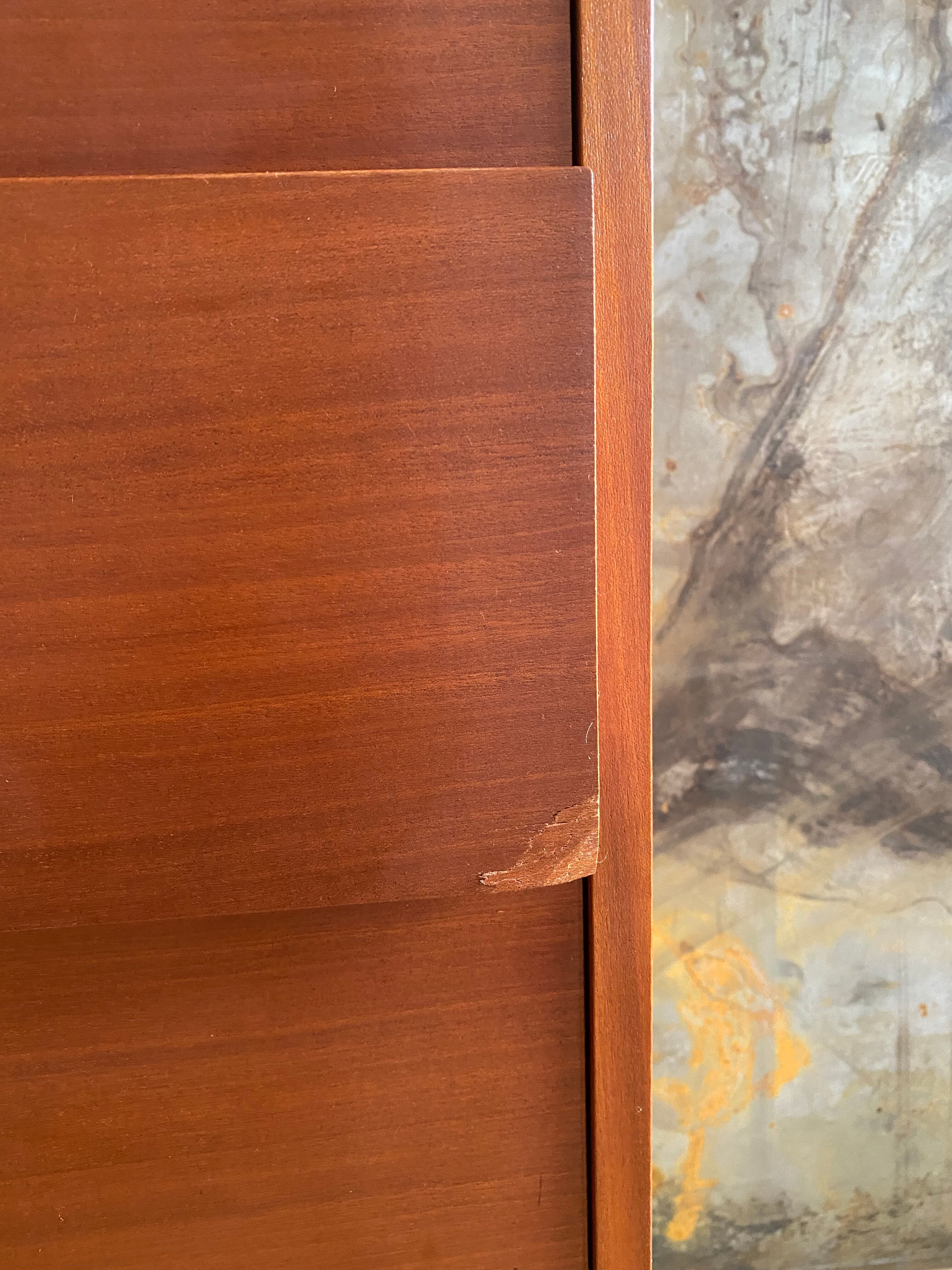 Wood & brass dresser