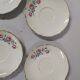 Lot de 6 sous tasse Sarreguemines digoin liseré doré fleurs rose