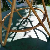 Small table in vintage rattan 1960