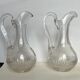 Pair of cut crystal pitchers
