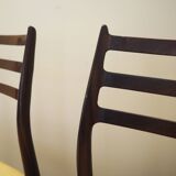 Set of six mahogany chairs, Danish design, 1960s, designer: Niels Otto Møll