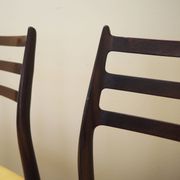 Set of six mahogany chairs, Danish design, 1960s, designer: Niels Otto Møll