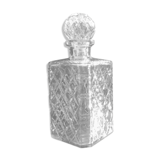 Chiseled glass carafe