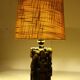 Table lamp "Climbing Women", partially glazed stoneware, by Sys M