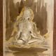 Signed painting, mixed media, female portrait "Zen"