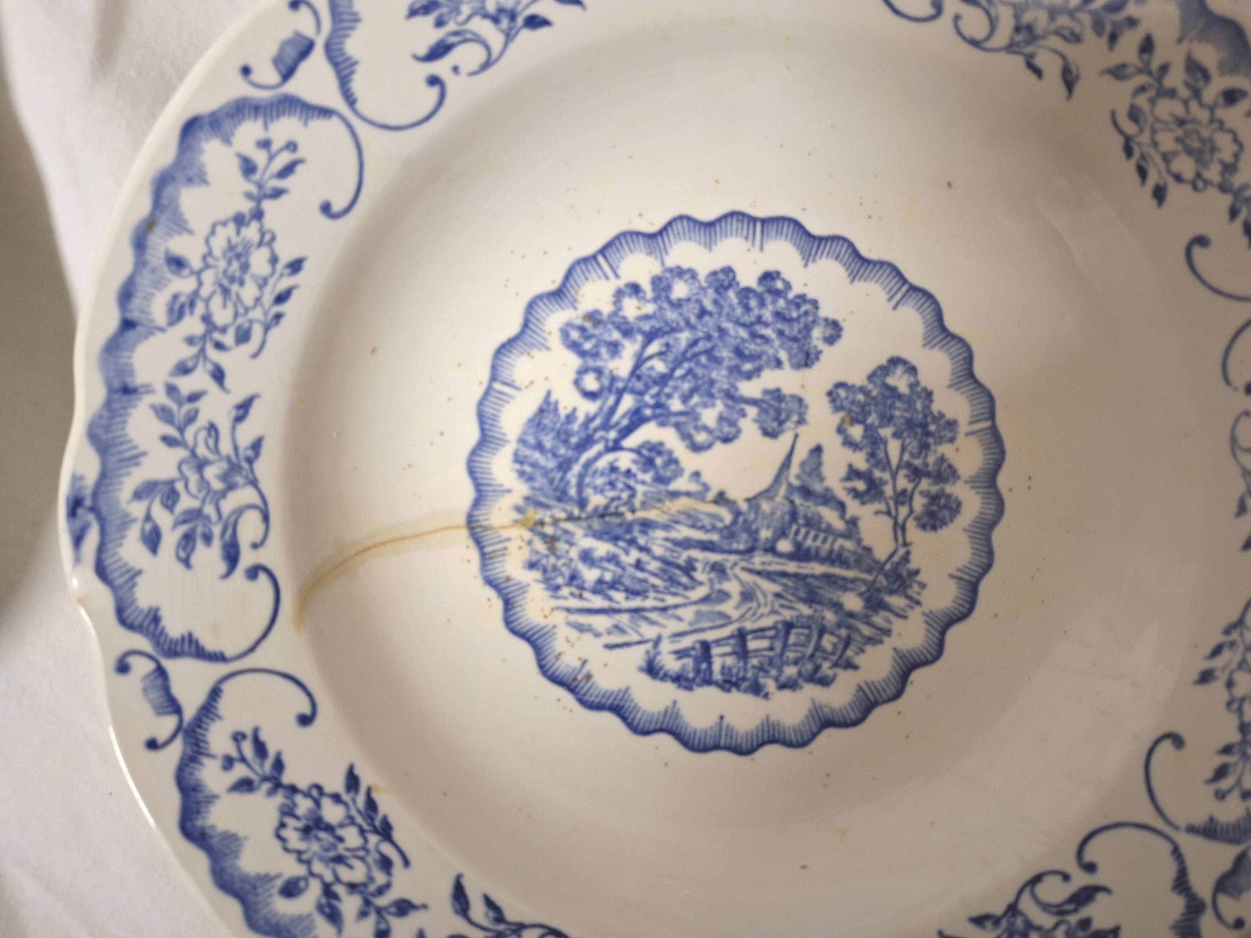 7 deep plates in Digoin Sarreguemines earthenware