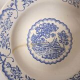 Set of 7 Digoin Sarreguemines earthenware soup plates