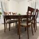 Table et chaises en merisier style Louis Philipe