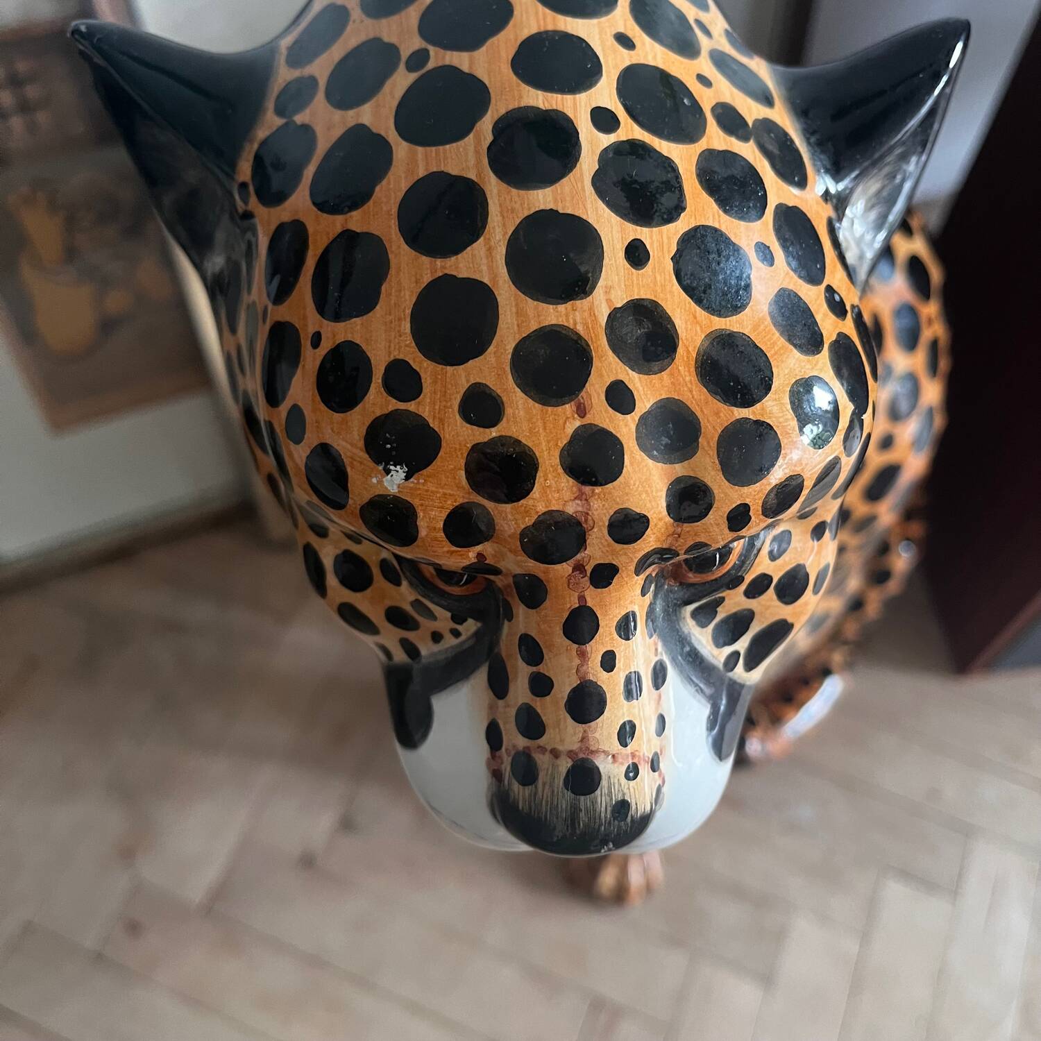 Vintage Ceramic Cheetah, 1970’s Italy