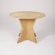 Rattan and wood dining table