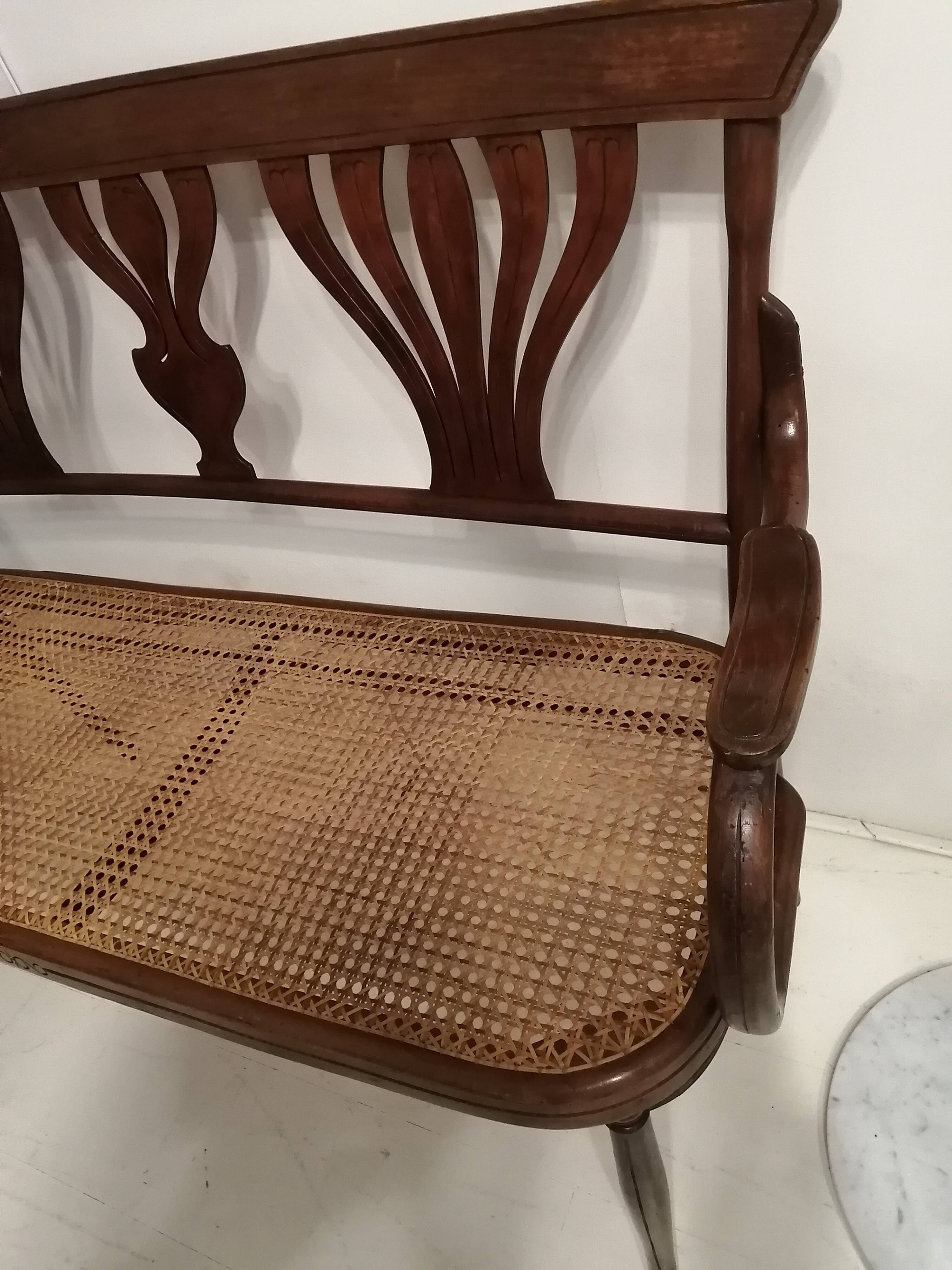 Bent wood bench