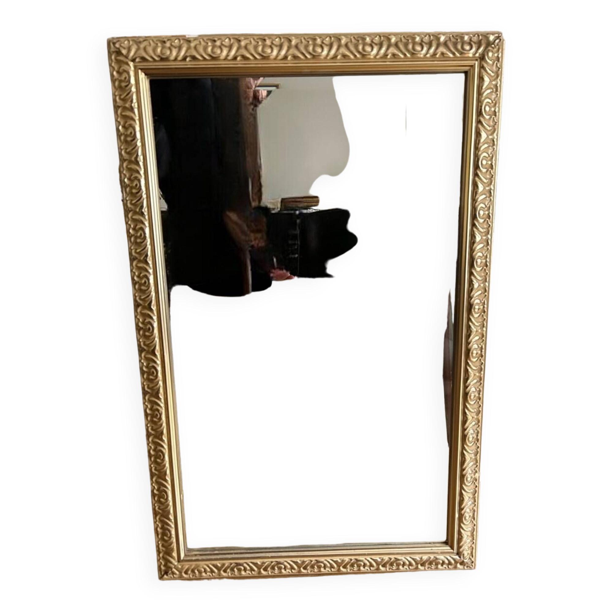 vintage beveled gold mirror