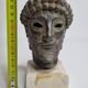 Head of Zeus in patinated plaster in imitation of bronze, 15 cm