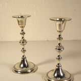 Pair of silver candle holders