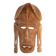 African Mask Hand Carved In Light Wood From West Africa