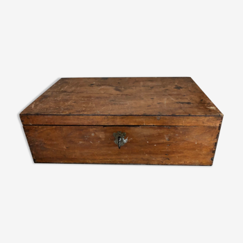 Old wooden workshop box