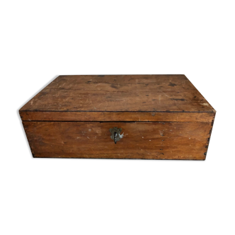 Old wooden workshop box