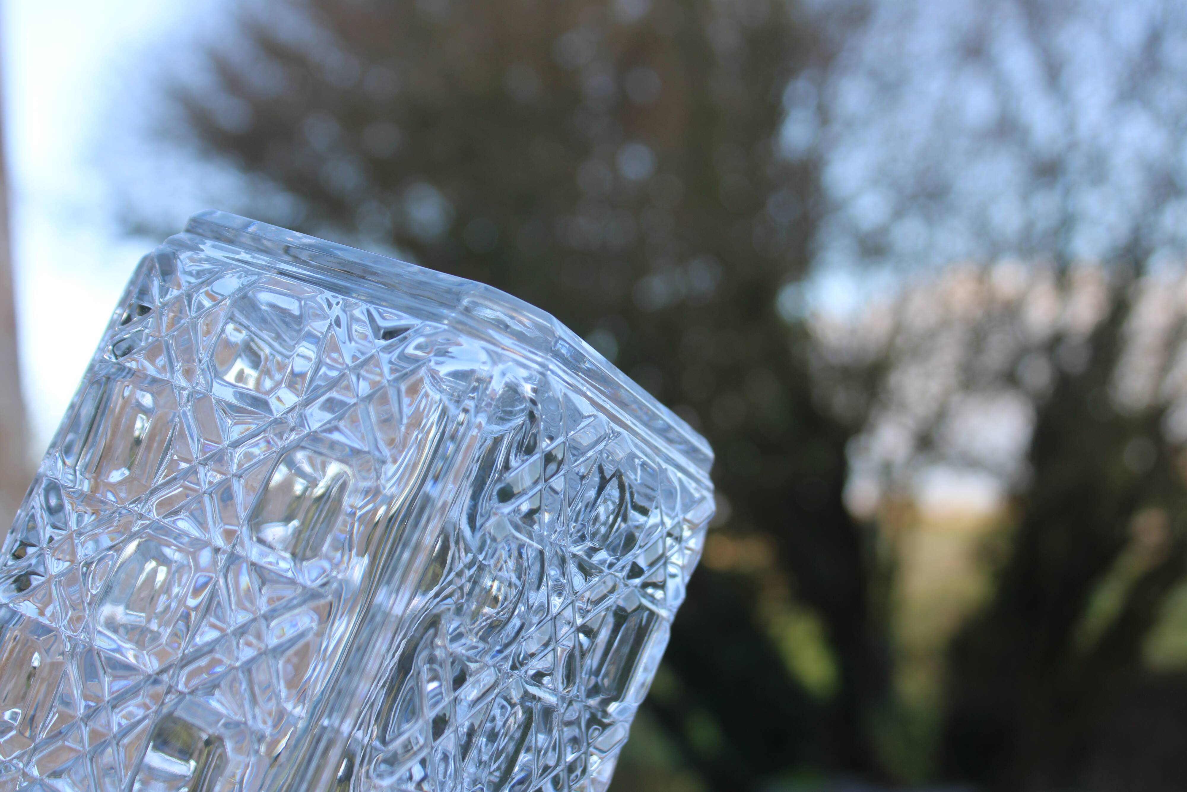 Carafe en Cristal d’Arques – Décanteur verre taillé géométrique