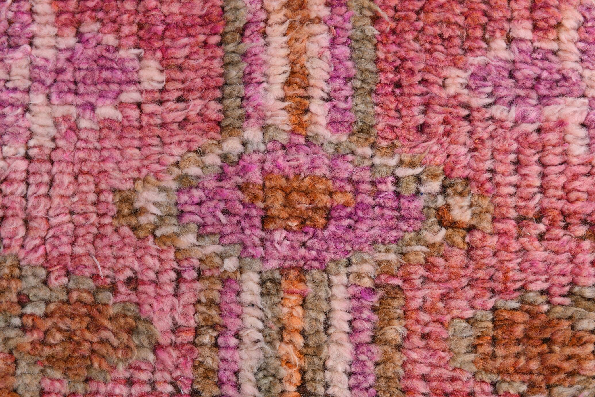 3x10 Pink & Brown Oriental Vintage Runner, 90x317Cm