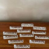 12 portes couteaux en verre taillé