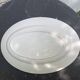 Art Deco earthenware blue flower serving dish