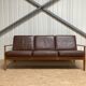Grete Jalk for France & Son Teak Leather Sofa