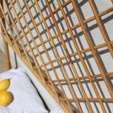 Rattan headboard a place