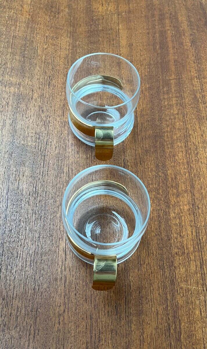 Vintage tea glasses Paula Series by Jorma Vennola for Iittala, 1970s, set of 2