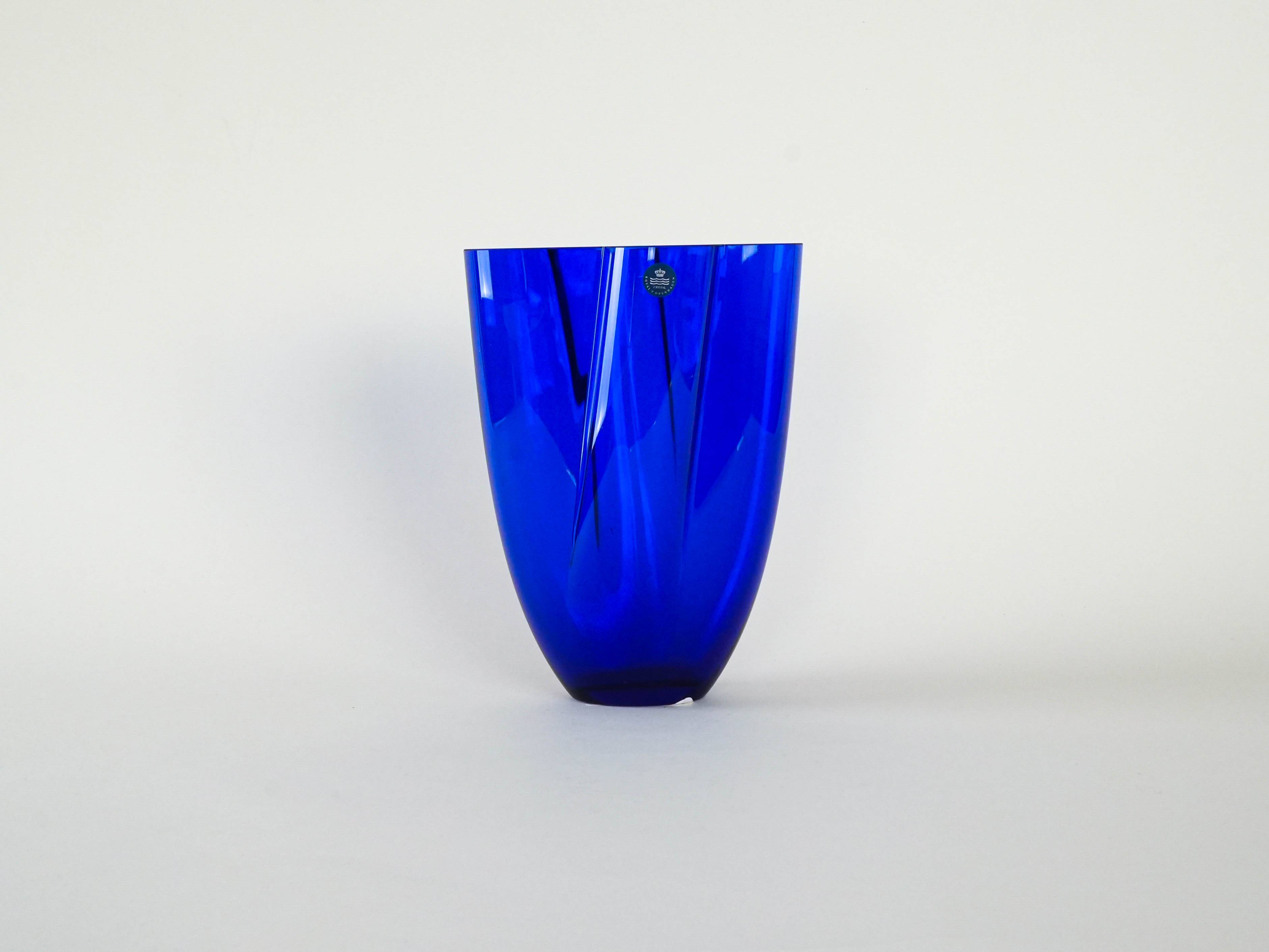 Cobalt vase, Danish design, 1980s, manufacturer: Royal Copenhagen